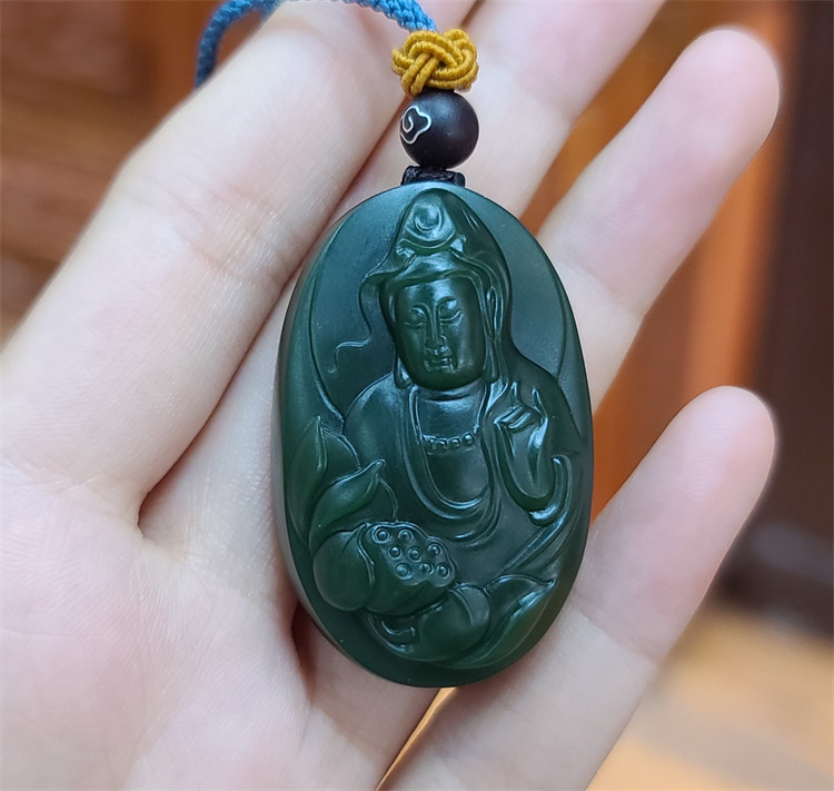 新疆和田碧玉籽料观音吊坠吉祥挂件宝宝锁平安扣佛貔貅xx02092