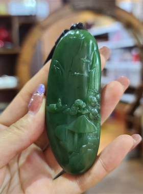 新疆和田碧玉籽料手把件平安无事牌宝宝锁弥勒佛观音 xxbxg19026