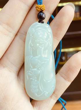 【小石头和田玉】白玉籽料 清水皮  财神xx18069