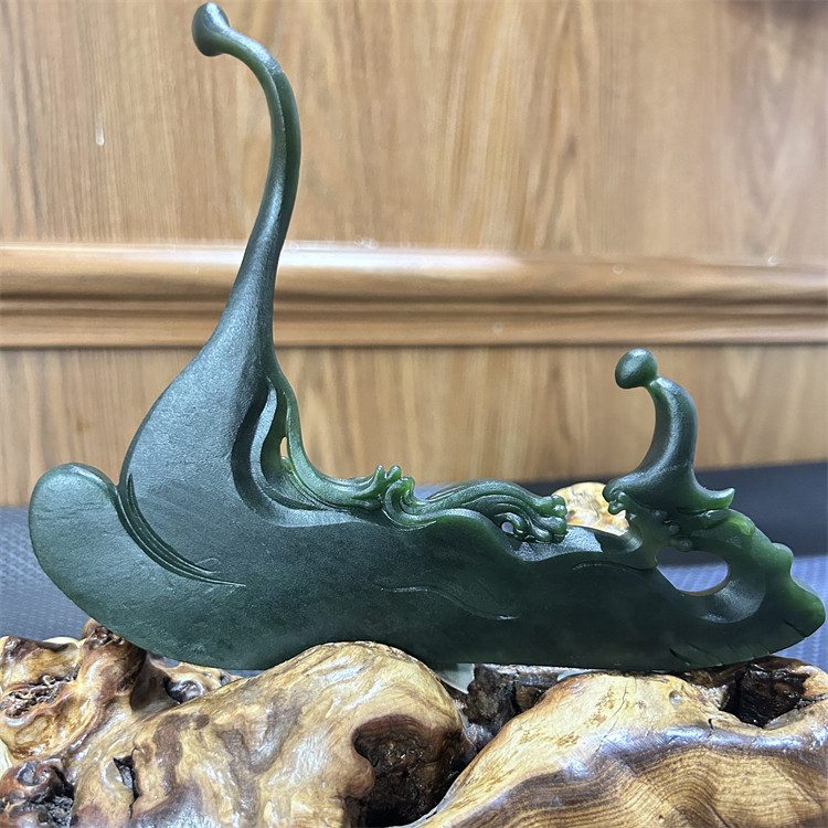 新疆和田碧玉对弈摆件    平安无事牌弥勒佛观音挂件  xx12128