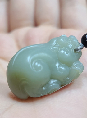 新疆和田沙枣青籽料貔貅挂件吉祥如意锁XX19108-XX19113