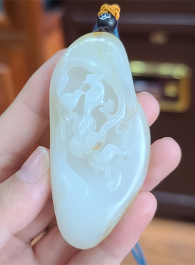 新疆和田白玉籽料喜鹊挂件 平安无事牌 宝宝锁 如意锁xx04037