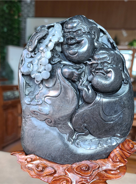 和田 青花 籽料       摆件   xx14091