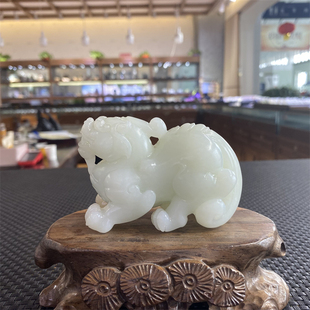 新疆和田白玉籽料貔貅摆件观音佛宝宝锁平安扣 xd29020