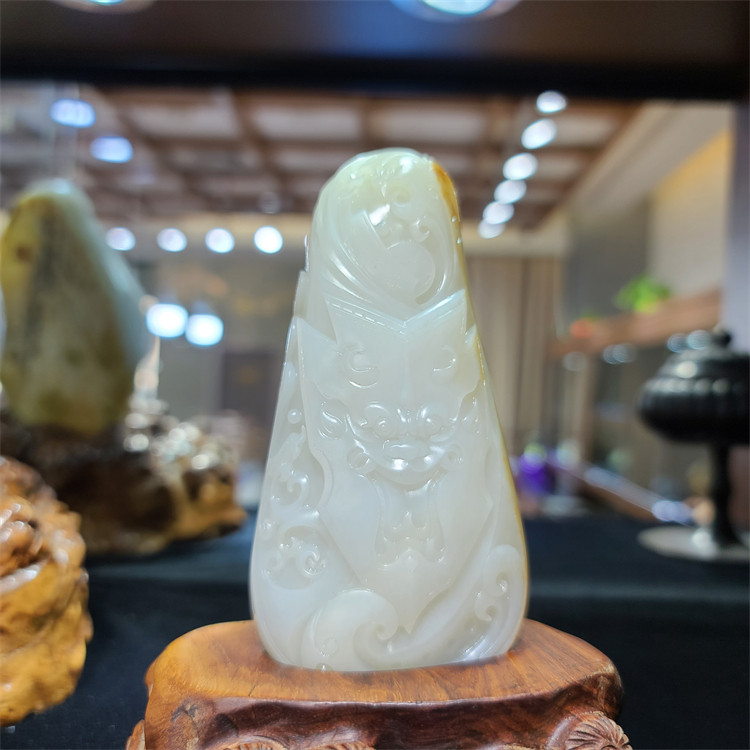 新疆和田白玉籽料貔貅摆件观音佛宝宝锁平安扣   xd24004