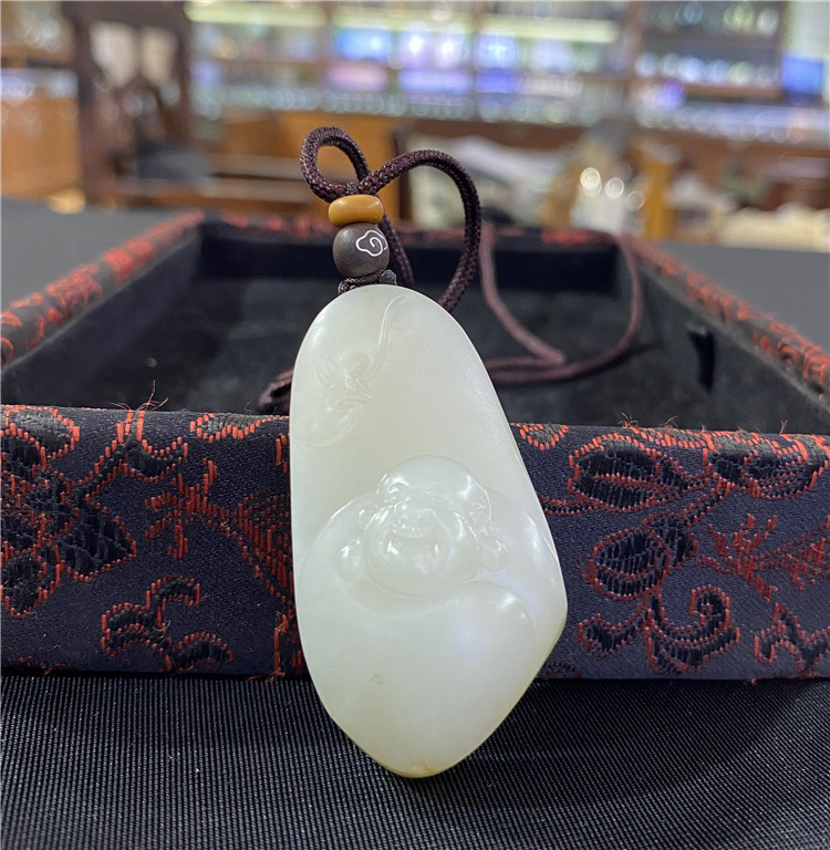 新疆和田白玉籽料佛挂件吊坠手链项链观音财神貔貅宝宝锁 ld08072