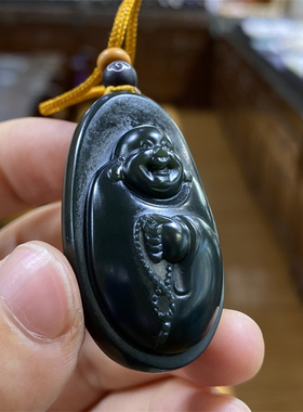 新疆和田黑碧玉籽料佛挂件吊坠宝宝锁平安扣如意手镯观音ld08085