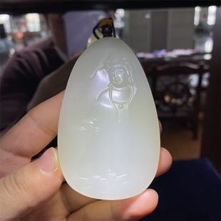 慈母渡航 新疆和田 把件 籽料 挂件吊坠观音xd20021 白玉