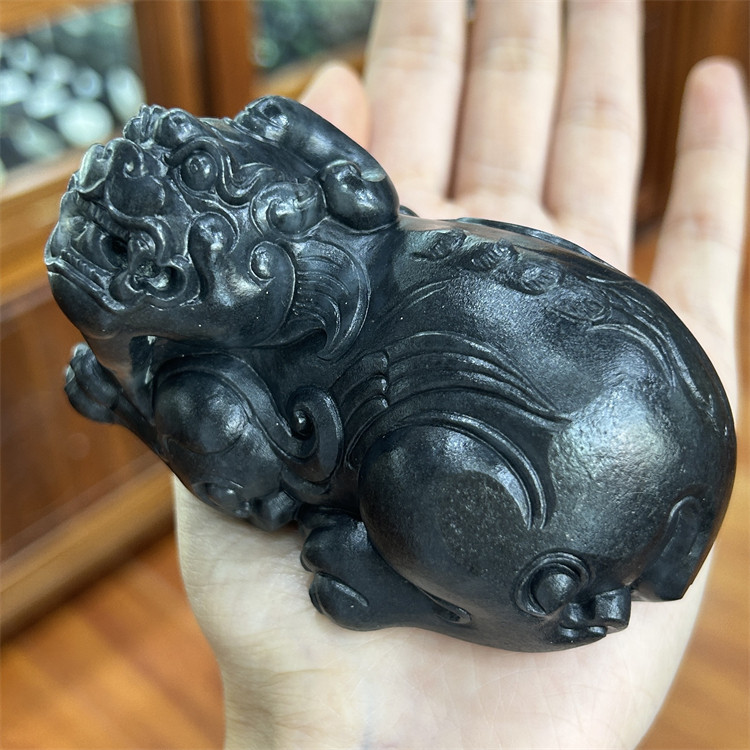 新疆和田墨玉籽料貔貅摆件 挂件吊坠观音佛手链项链 xx18194