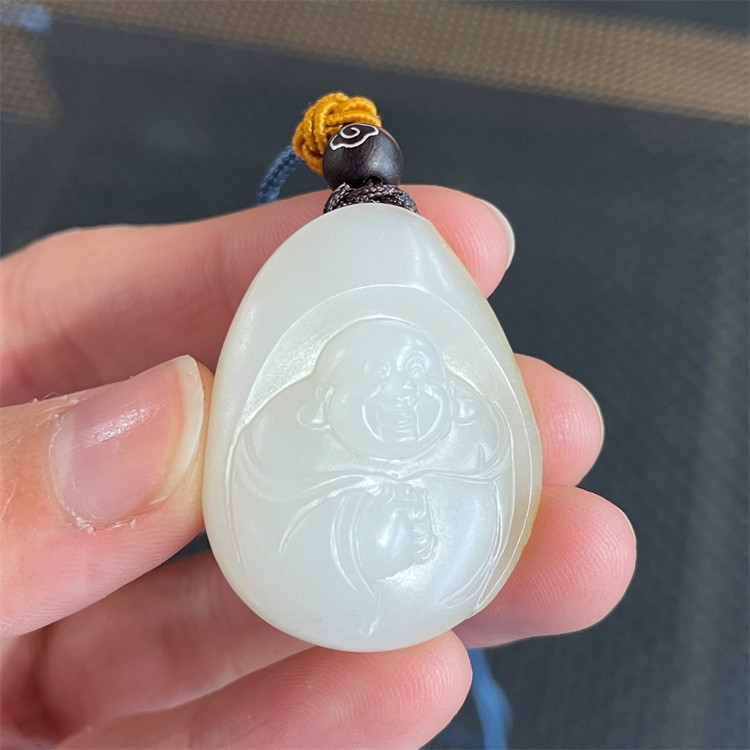 新疆和田白玉籽料佛挂件吊坠观音手镯宝宝锁平安扣xd19043