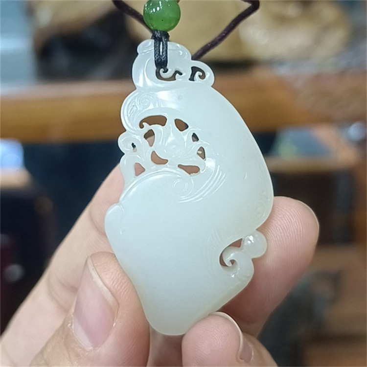 新疆和田羊脂白 籽料 龙凤呈祥 龙凤 牌 ld05031