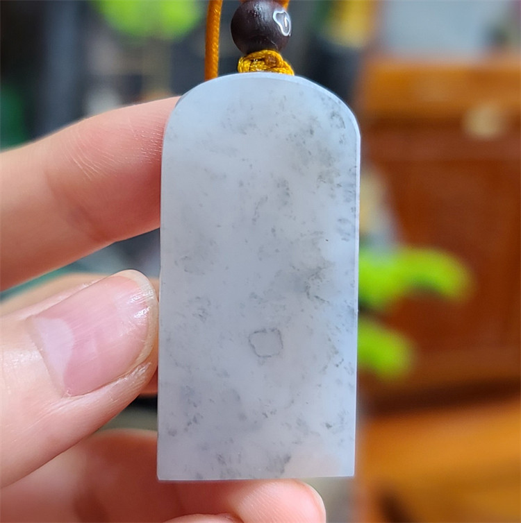 新疆和田青花籽料平安无事牌挂件吊坠手链项链观音宝宝锁xx20033