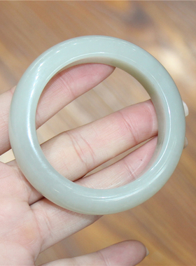 【小石头和田玉】山料青白玉手镯