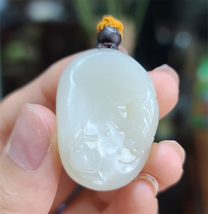 新疆和田白玉籽料连年有余挂件花鸟虫鱼项链手链戒指耳环 XX04108