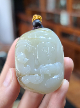 新疆和田白玉籽料观音 XX08082