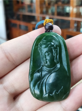 新疆和田碧玉籽料观音挂件吊坠手链项链手镯平安锁xx15064