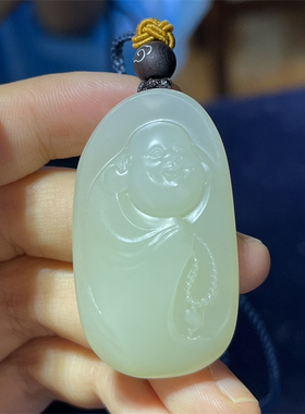 新疆和田玉白玉籽料笑佛观音财神关公寿星ld08034