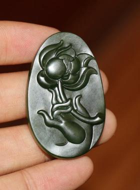 新疆和田有碧玉籽料 老料 一朵莲花 一路连升 荷花XX02054