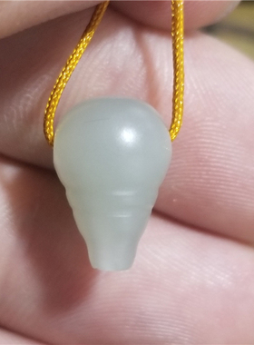 鸭蛋青文玩三通可以挂件