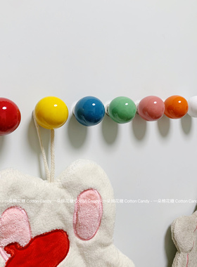 CottonCandy-韩国ins多巴胺挂钩冰箱贴陶瓷圆球磁吸入户门洞洞板