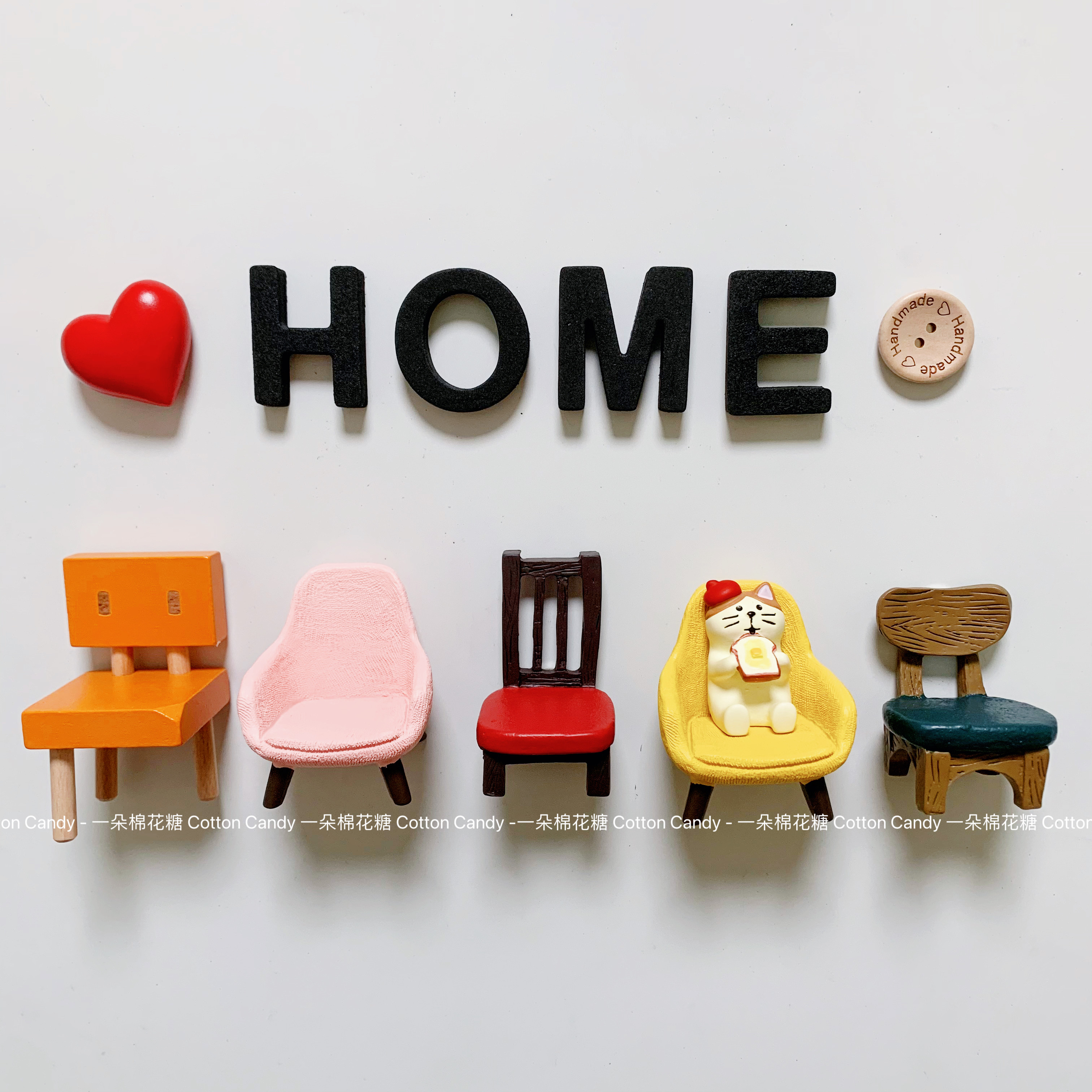 CottonCandy-zakka治愈沙发椅子冰箱贴洞洞板磁铁磁吸吸铁石磁贴