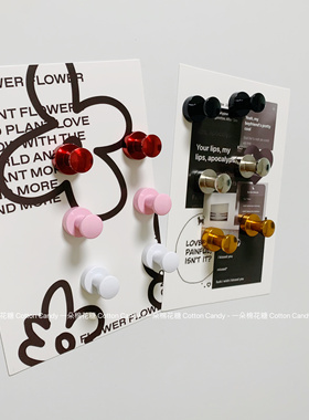 CottonCandy-ins金属色强磁图钉强力磁力扣票据磁钉冰箱磁贴固定