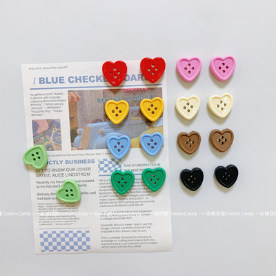 CottonCandy-韩国ins多巴胺超迷你爱心扣冰箱贴磁贴洞洞板磁装饰