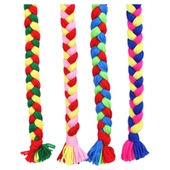 幼儿园毛线编织尾巴编辫子儿童手工抓尾巴亲子游戏玩具麻花辫头饰