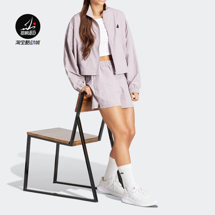 Adidas阿迪达斯夏季女子轻薄透气运动长袖短裤两件套装套装IS0918