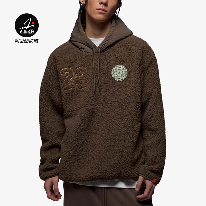 AJ男子摇粒绒连帽套头卫衣