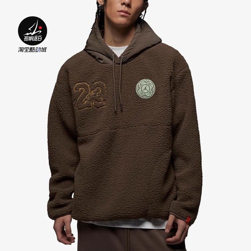 AJ男子摇粒绒连帽套头卫衣