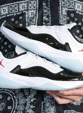 Air Jordan 11 CMFT Low AJ11黑白色女子运动篮球鞋DV2629-106