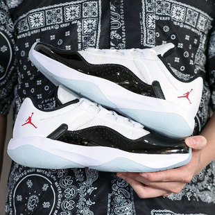 Air Jordan 11 CMFT Low AJ11黑白色女子运动篮球鞋DV2629-106