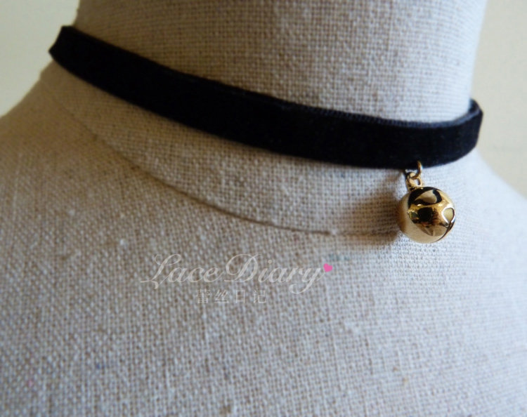 复古法式黑暗系丝绒金铃铛洛丽塔