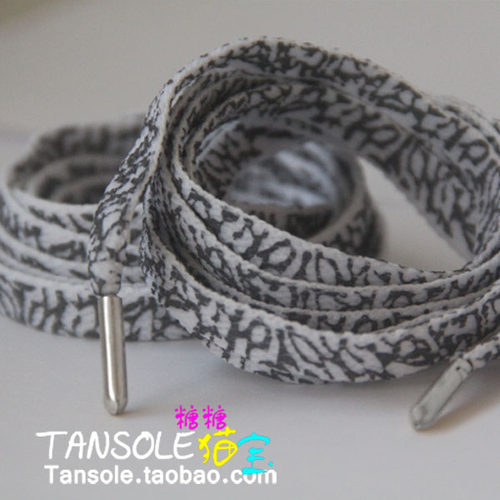 aj3黑水泥白水泥鞋带适用金属头