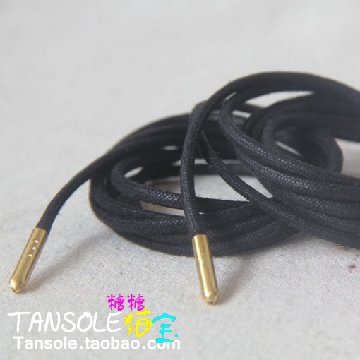 aj编织打蜡靴子黑色金属头鞋带