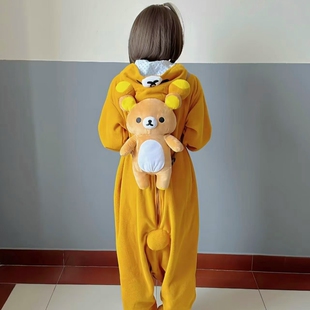 x轻松熊代购 拉拉熊松弛熊毛绒公仔玩偶双肩背包 san 现货日本正品