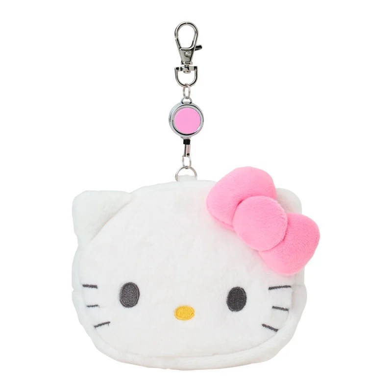日本正品三丽鸥凯蒂猫hello kitty钱包可伸缩卡包公交卡套工作证