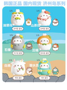 现货韩国正品Molang兔济州岛丑橘土豆兔公仔手办玩偶摆件盲盒潮玩