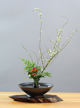 客厅摆件花器古流轩陶瓷禅意