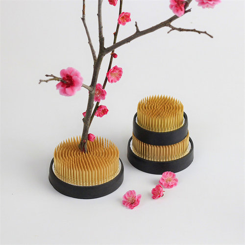 日式剑山插花器包邮加密禅意插花底座工具铜针中式插花花器 - 封面