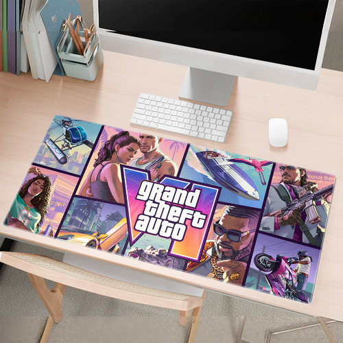 GTA6游戏主题超大号锁边鼠标垫