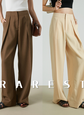 [新品发布]松弛感王者！延长深褶 博主范JI简无腰头宽松阔腿裤