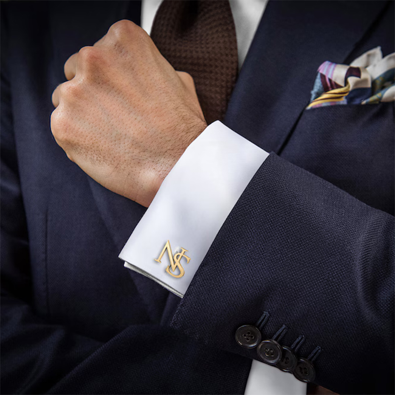 原创设计定制2个字母袖扣