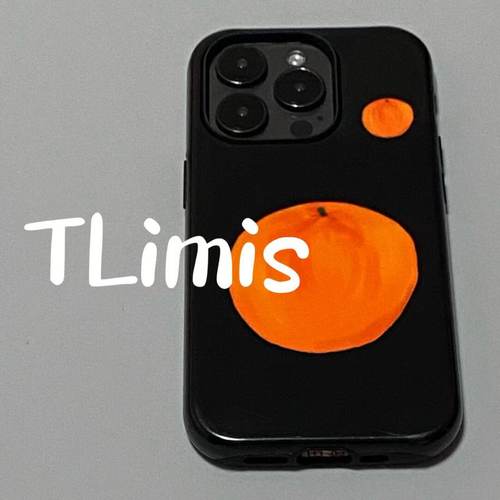 油画小橙子可爱适用iphone17苹果手机壳16pro防摔13promax12菲林二合一14Pro小米华为荣耀OPPOvivo11Xsma防摔