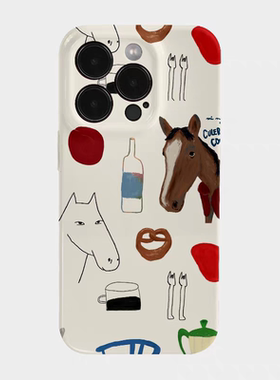 ins牛马日常适用苹果17手机壳菲林二合一nova13华为p80mate70小米15卡通opporen14vivo荣耀300iPhone16新款