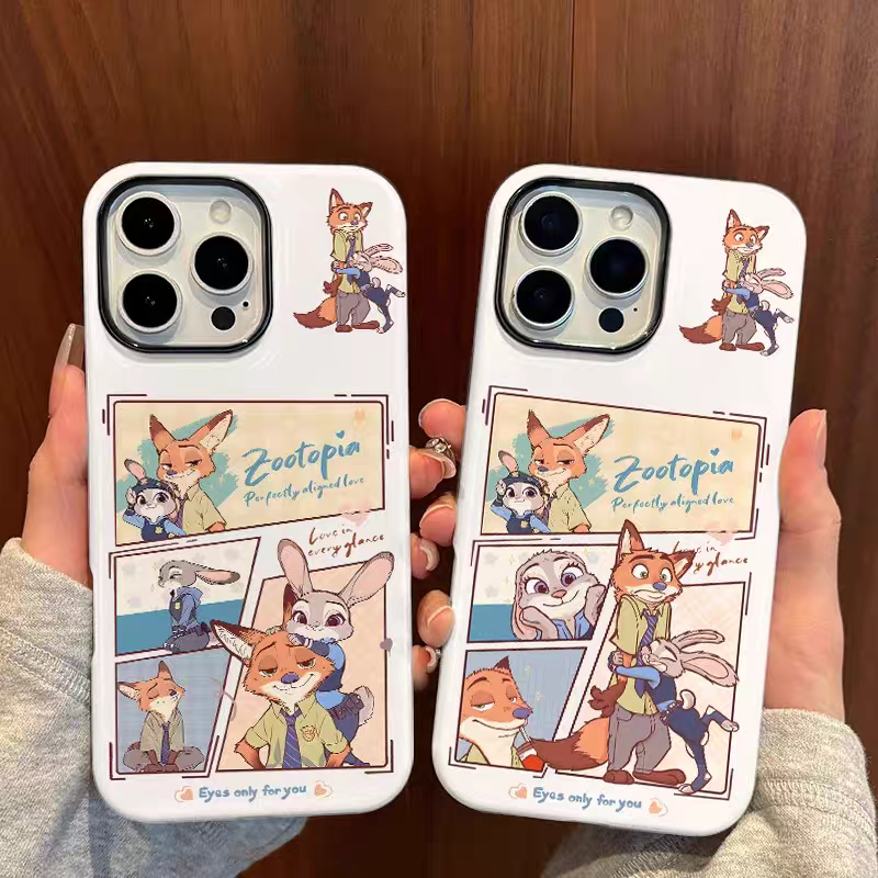 可爱尼克朱迪适用iphone17苹果手机壳16pro防摔13promax15菲林二合一14Pro小米华为荣耀OPPOvivo11Xsma防摔