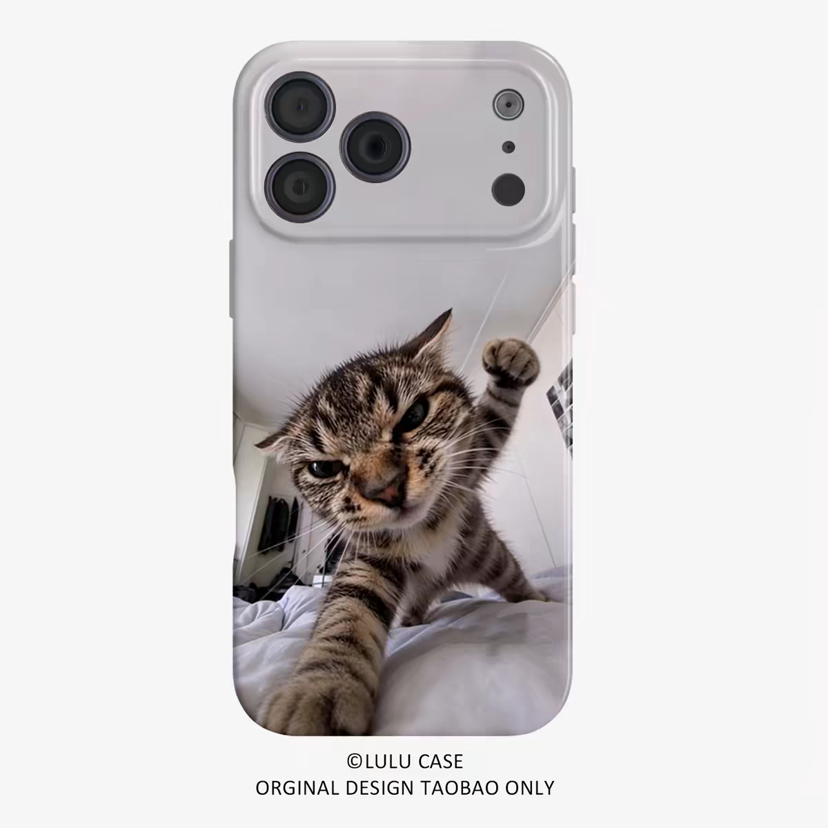 ins风挥拳小猛猫适用苹果18手机壳菲林二合一nova13华为p80mate70小米15个性艺术opporeno14荣耀300iPhone16
