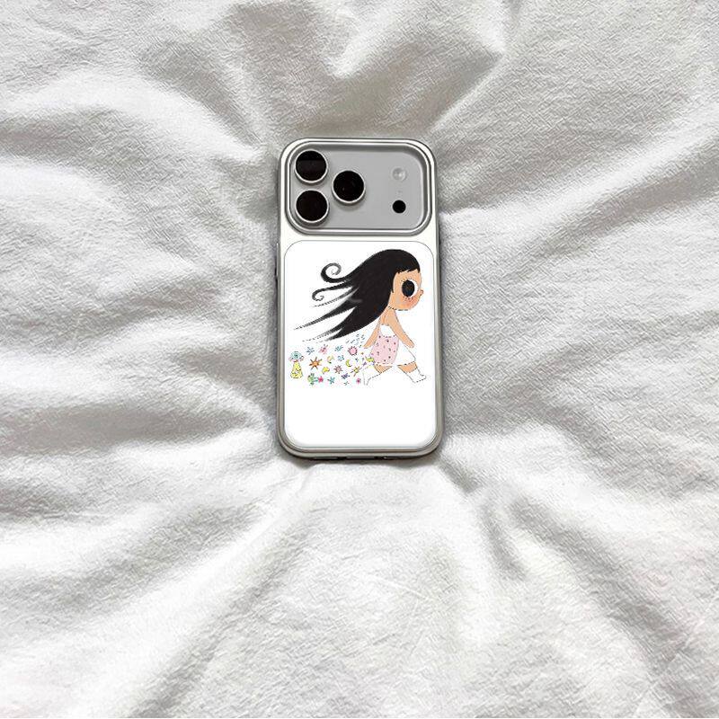 ins风可爱天使小玉滴胶手机壳适用苹果iPhone17promax手机壳软边16防摔15原创小米141312/11华为mate60P780