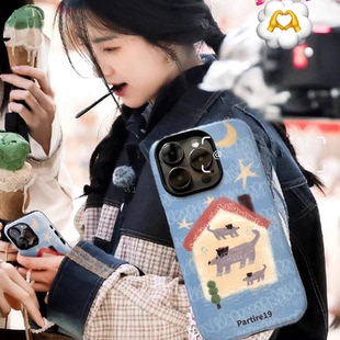 適用于蘋果華為小米14手機殼15盧昱曉同款 12護套 13可愛iphone16promax菲林全包防摔抗震二合一小狗屋嚕嚕新款